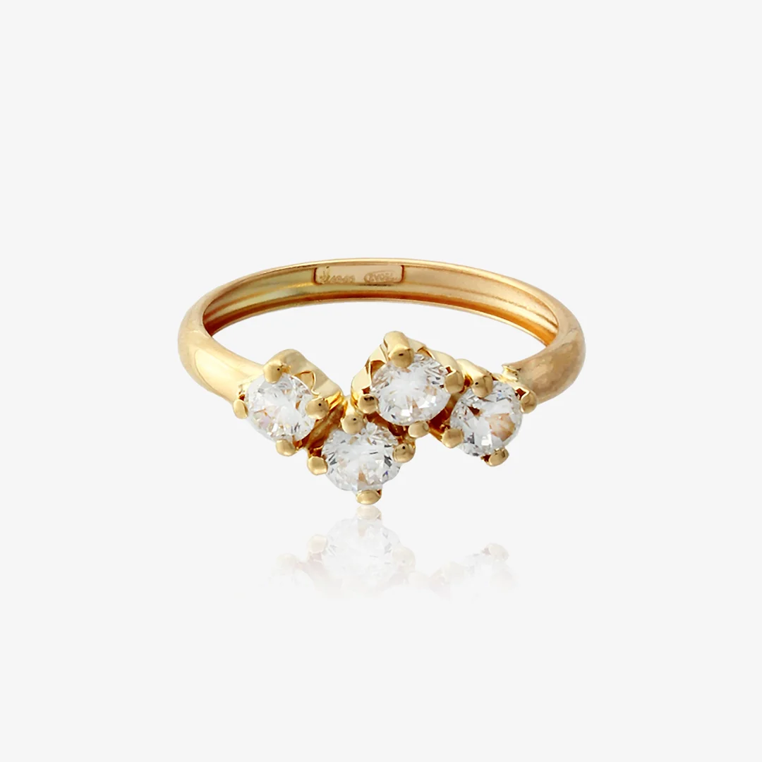Anillo 4 Garras Diagonal