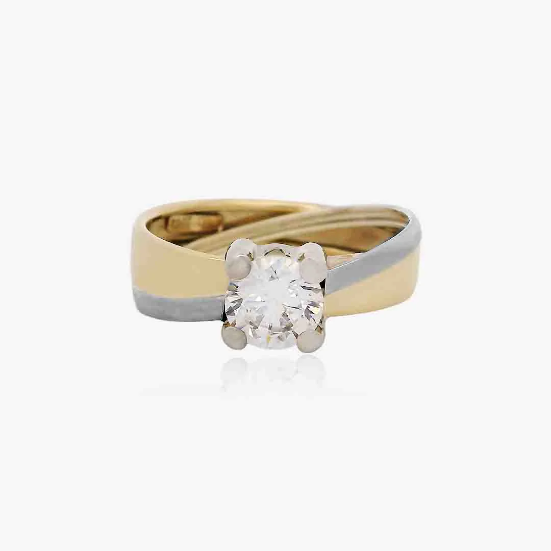 Anillo Bicolor 4 Garras