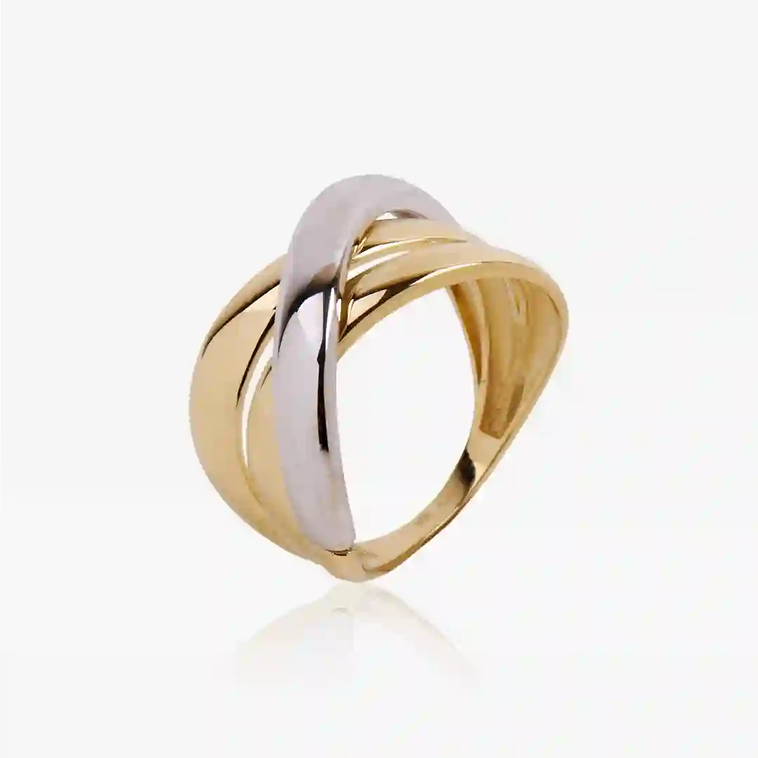 Anillo Bicolor Cruzado - Image 3