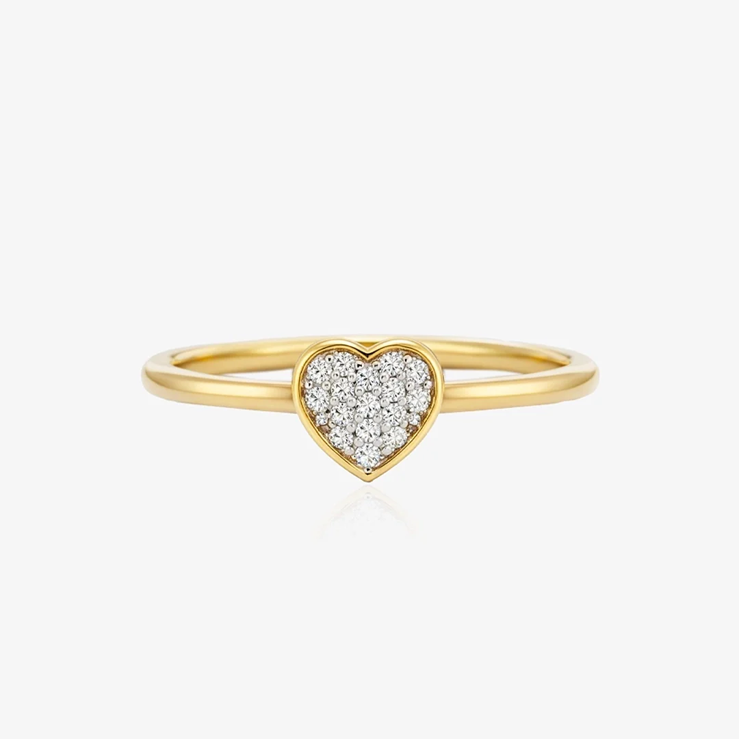 Anillo Corazón Diamantes