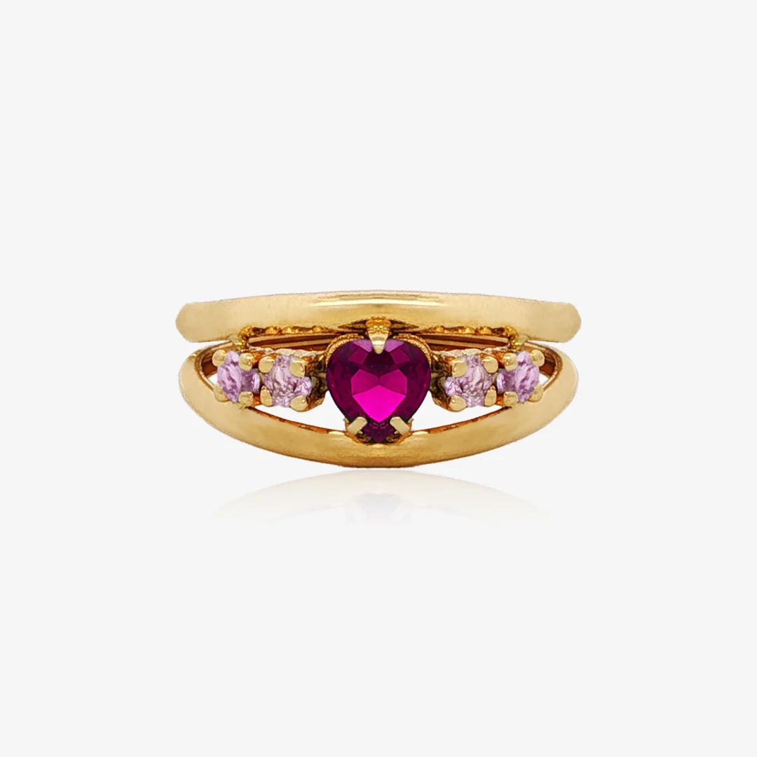 Anillo Corazón Doble Hilo - Image 4
