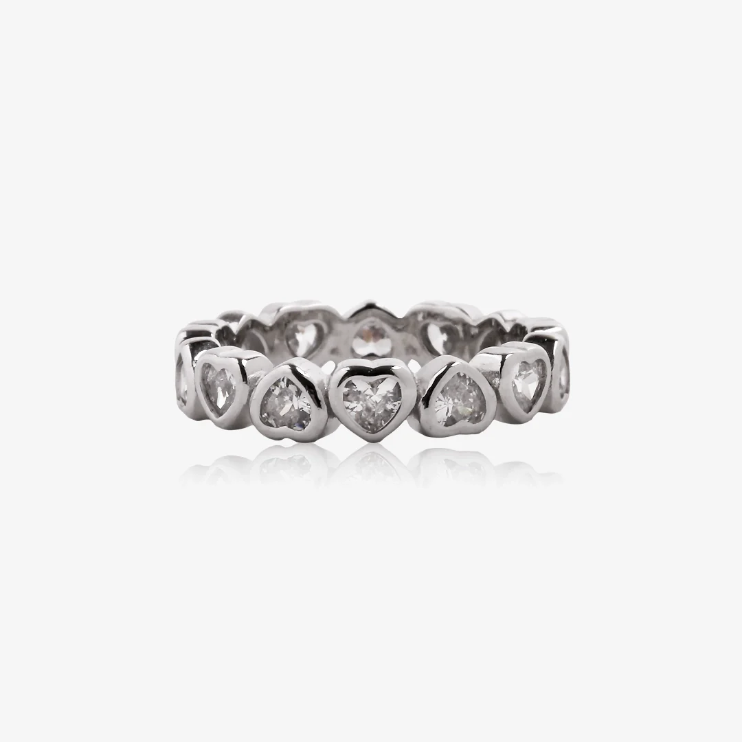 Anillo Corazones circonitas