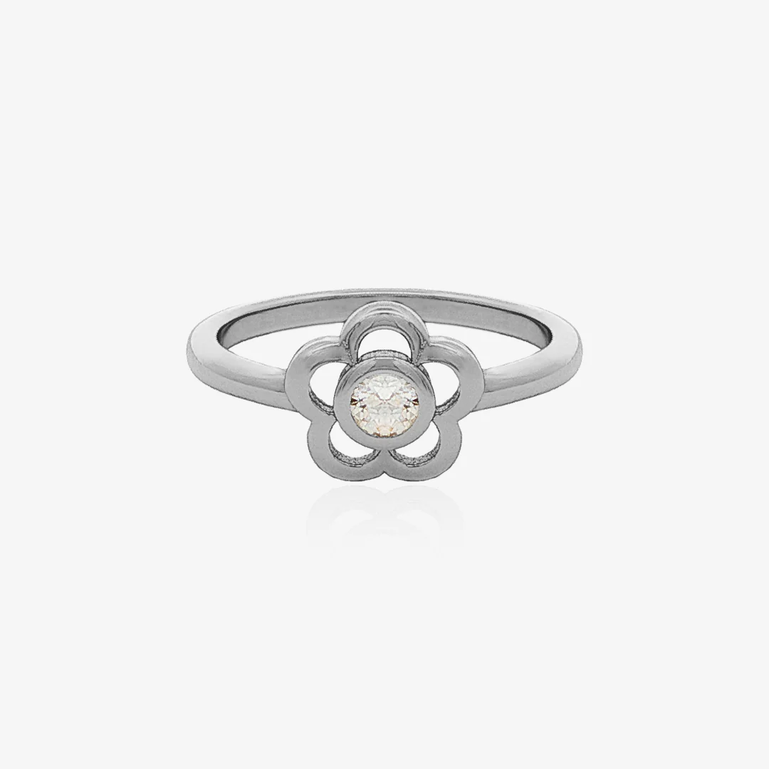 Anillo Flor piedra