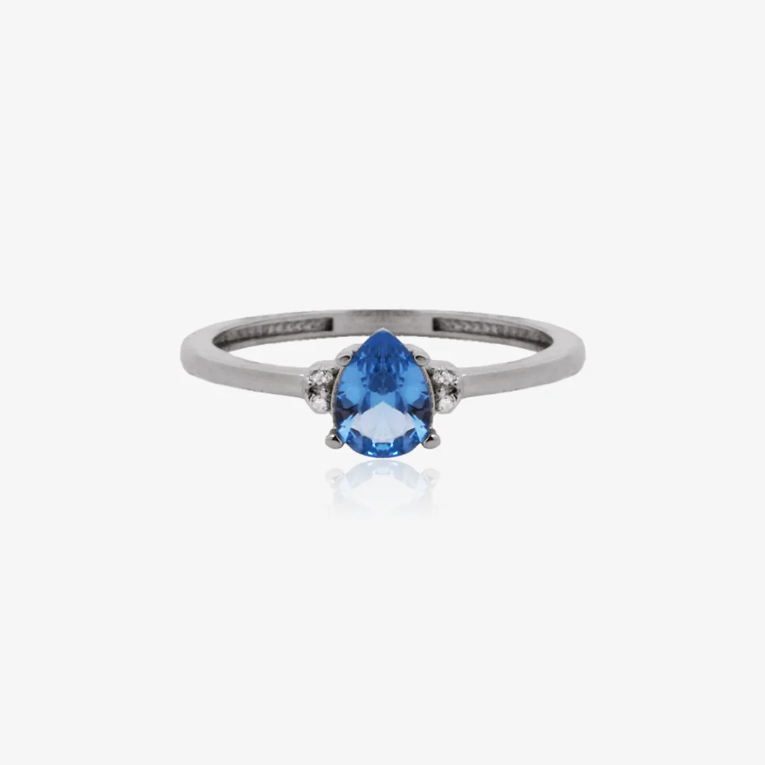 Anillo lágrima Azul