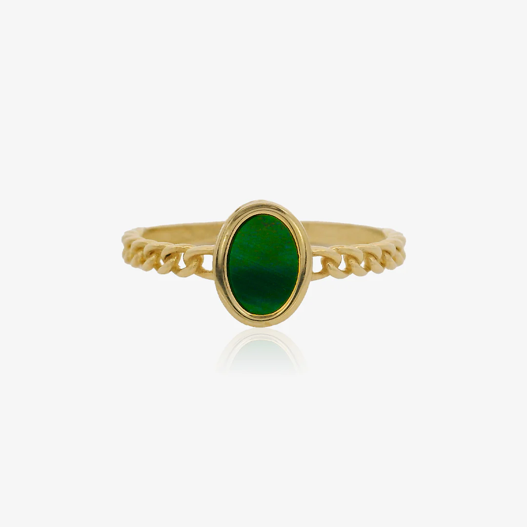 Anillo Malaquita Oval
