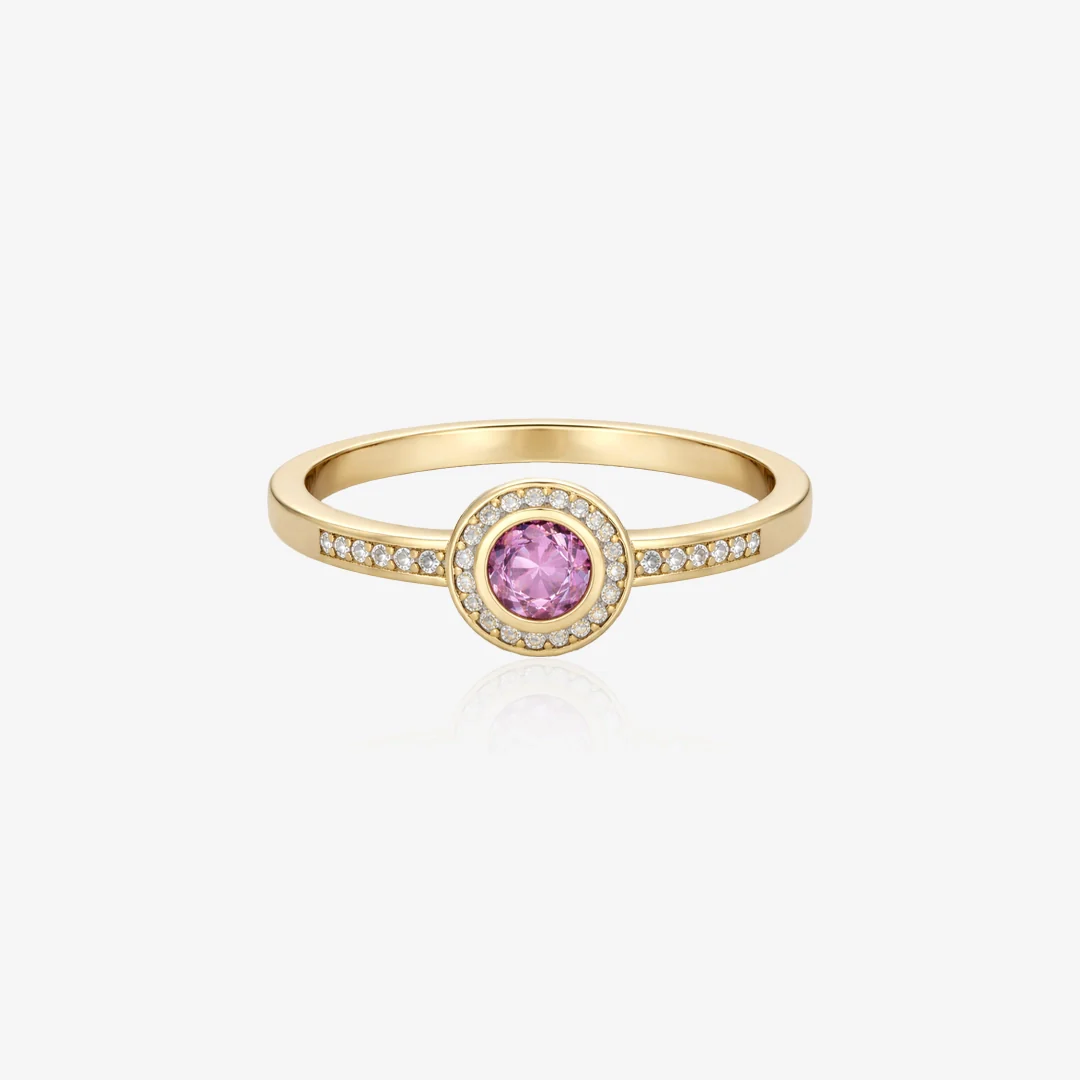 Anillo rosetón rosa