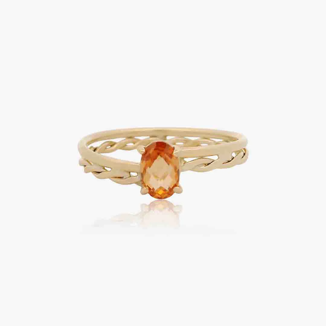 Anillo Trenzado Ambar