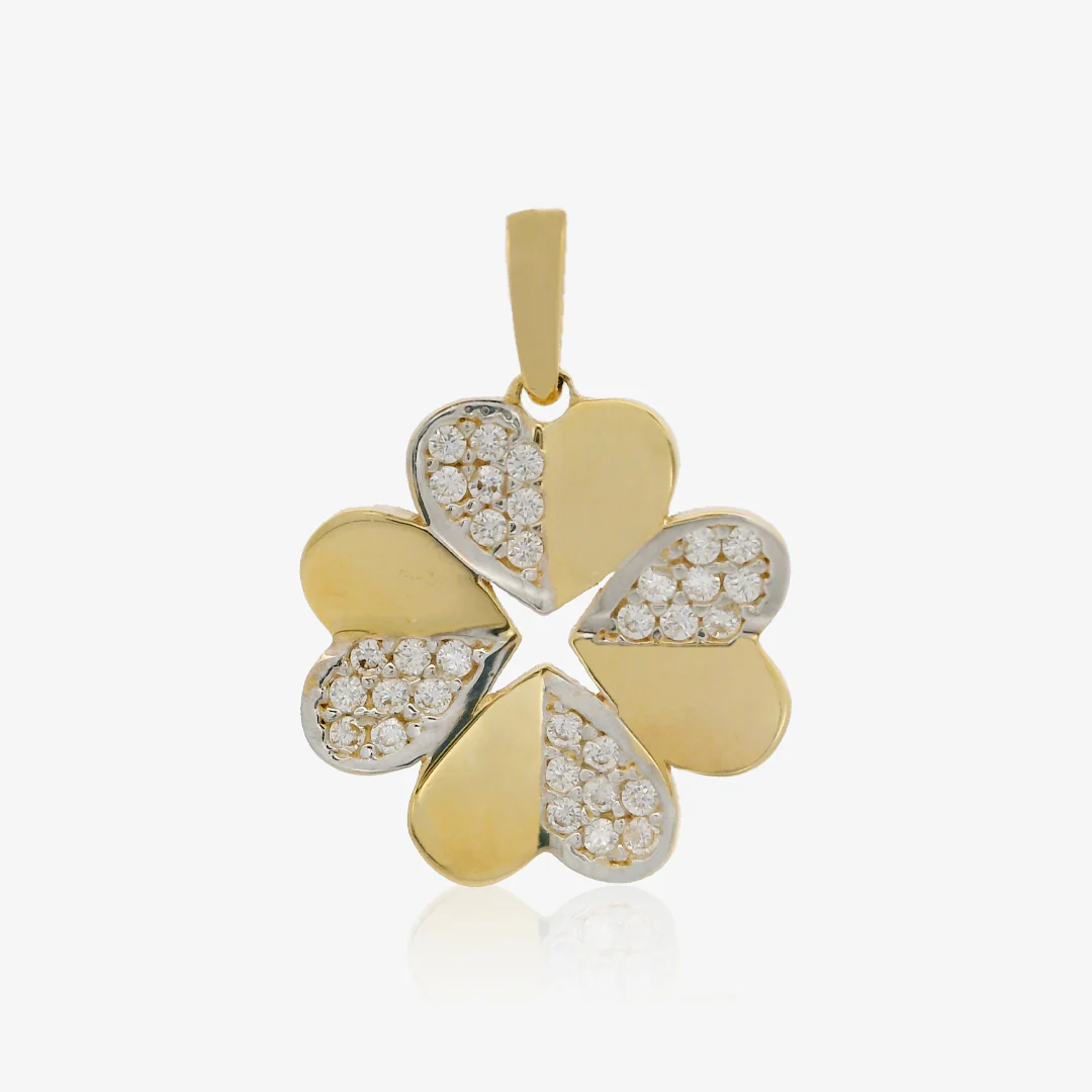 Colgante Flor Corazones