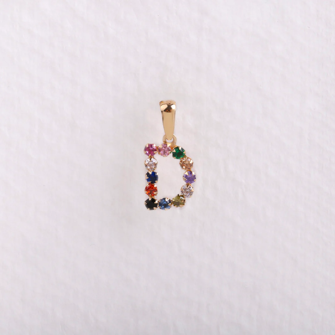 Colgante inicial multicolor - Image 19