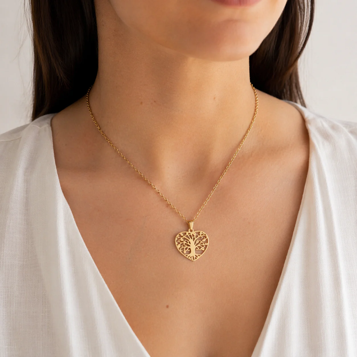 Collar Corazón Arbol De La Vida - Image 2