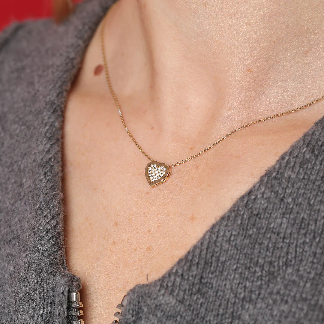 Collar Corazon circonitas - Image 2