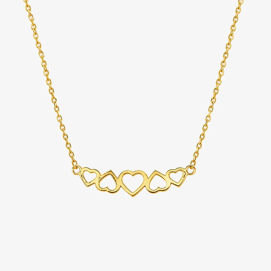 Collar Corazones Calados