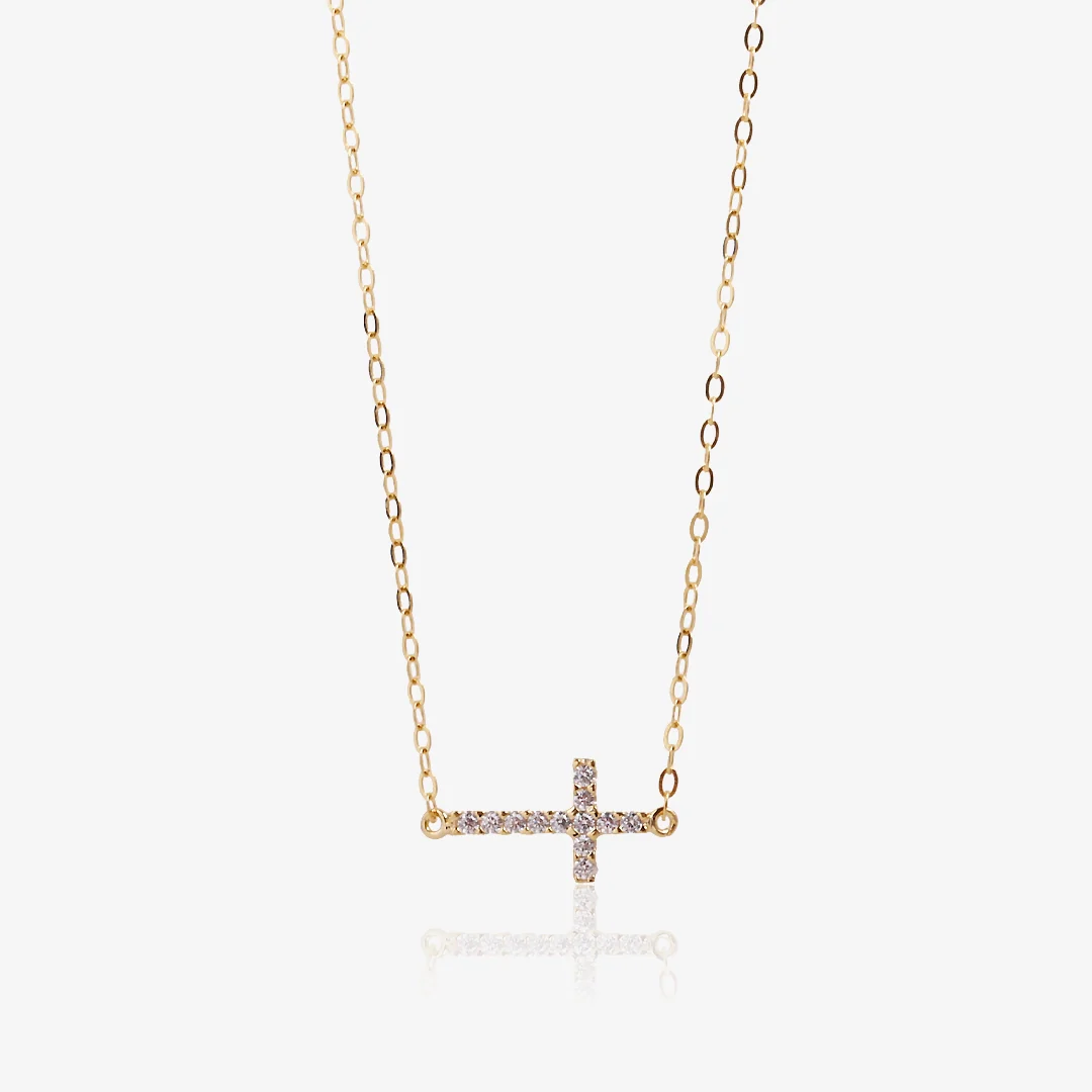 Collar cruz circonitas.