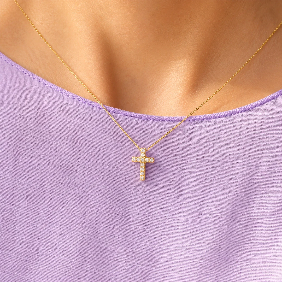 Collar Cruz Diamantes - Image 2