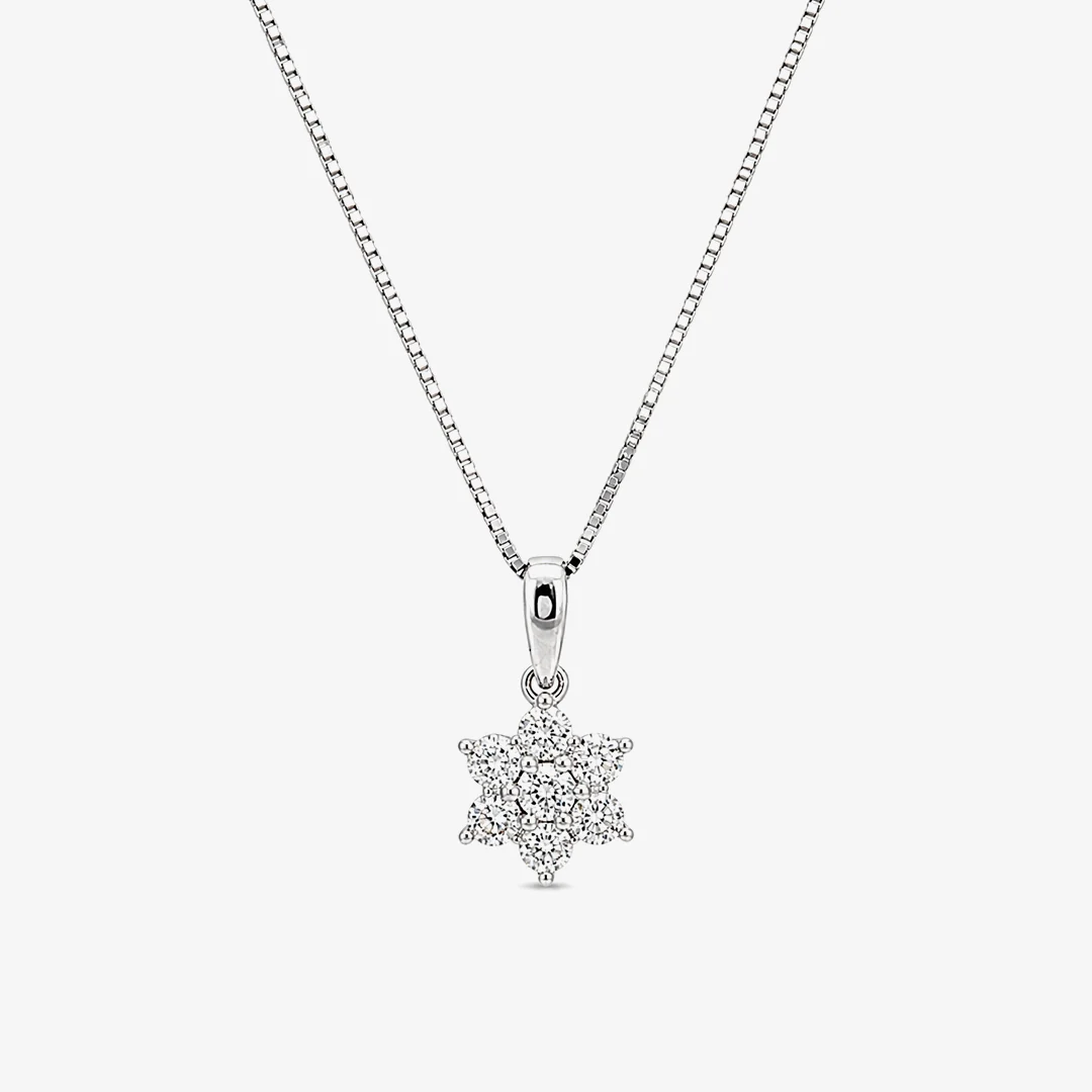 Collar Flor Diamantes