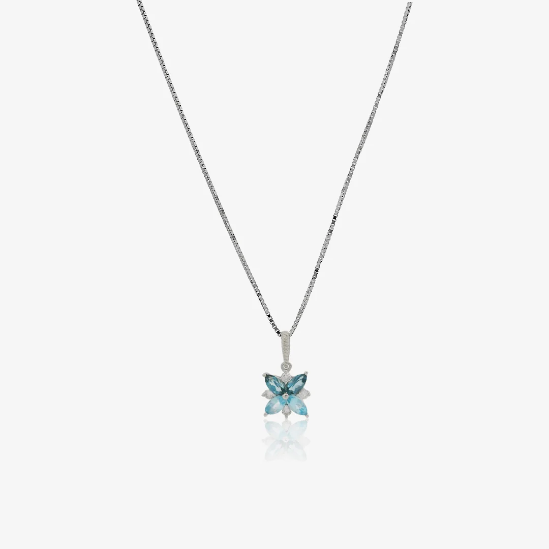 Collar flor Topacio