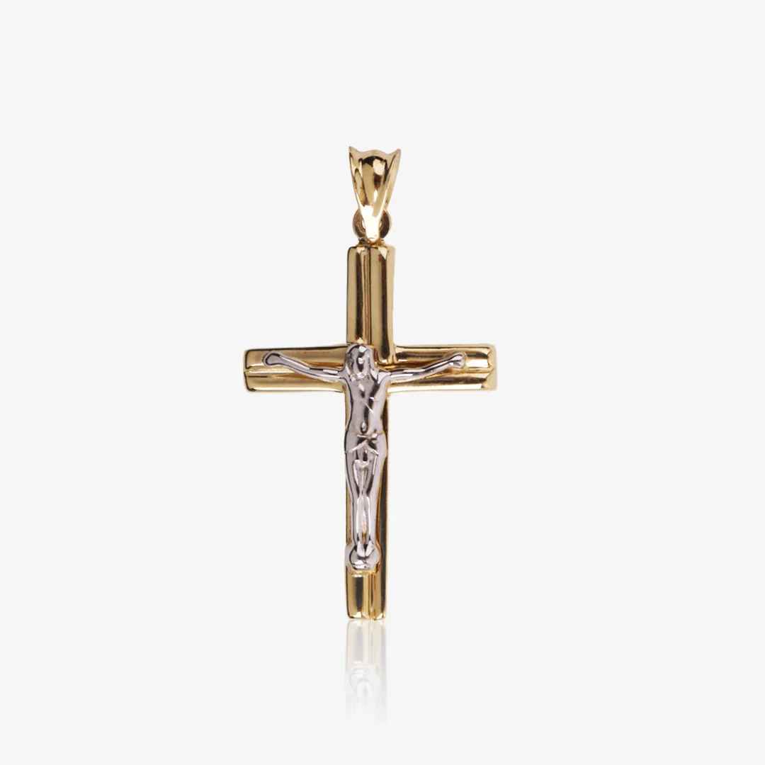 Cruz Cristo Rey Bicolor