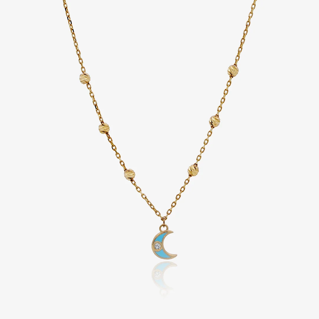 Collar Luna esmaltada
