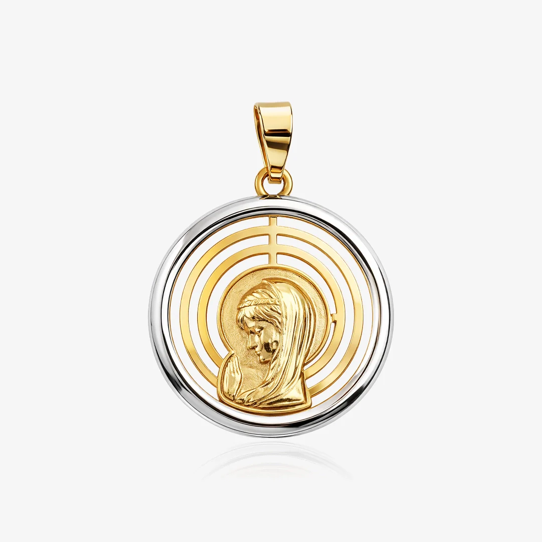 Medalla bicolor virgen