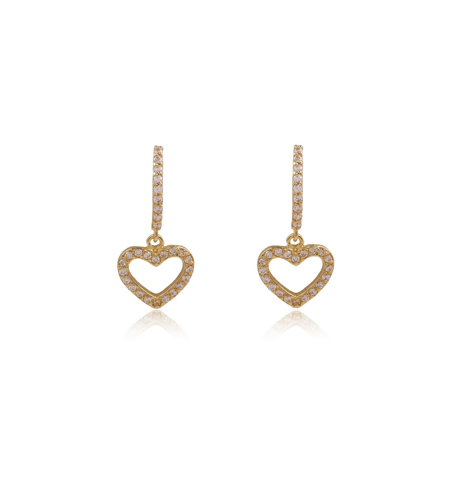 Pendientes Medio Aro Corazon
