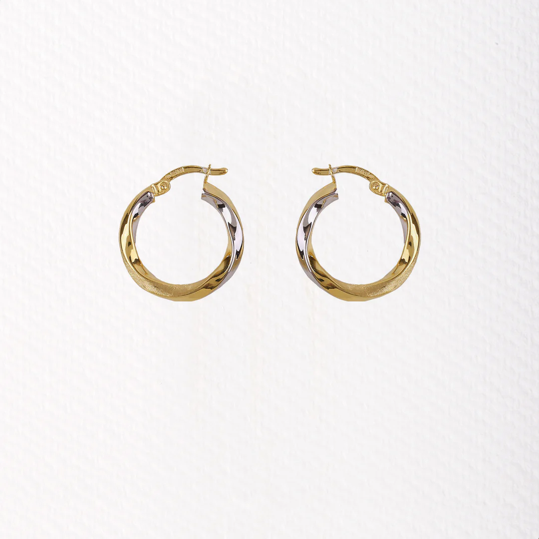 Pendientes Aro Bicolor Torneado