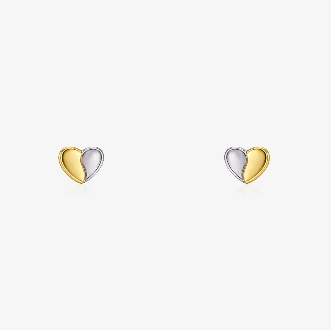 Pendientes Corazones Bicolor