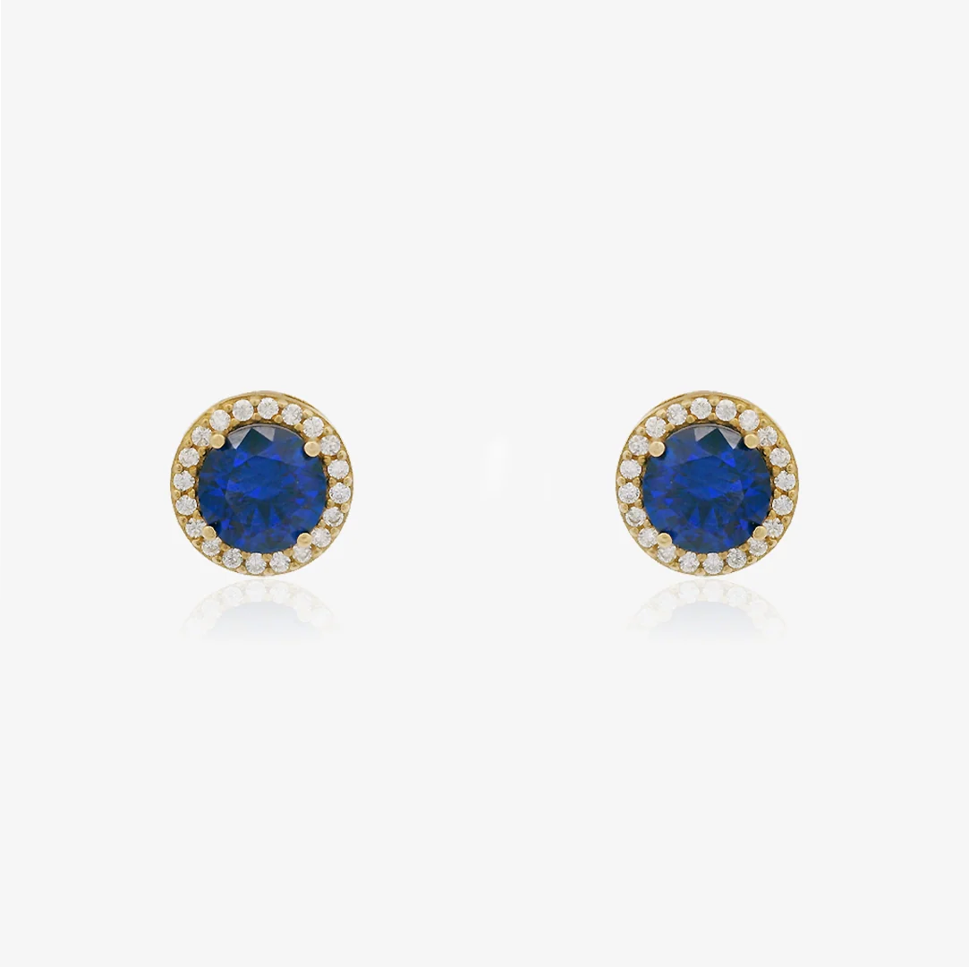 Pendientes circonitas Azul