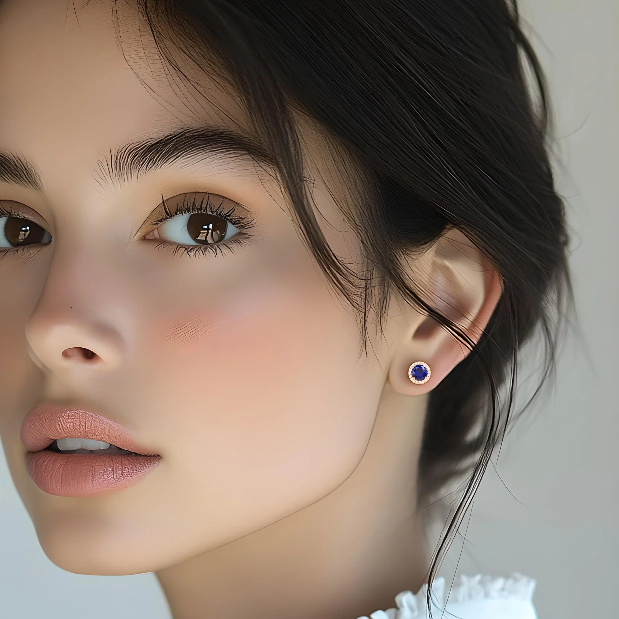 Pendientes circonitas Azul - Image 2