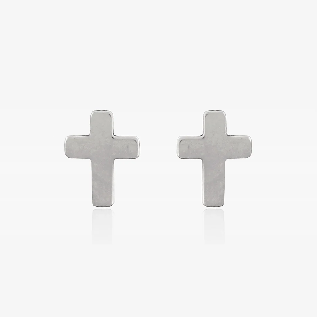 Pendientes Cruz Lisa