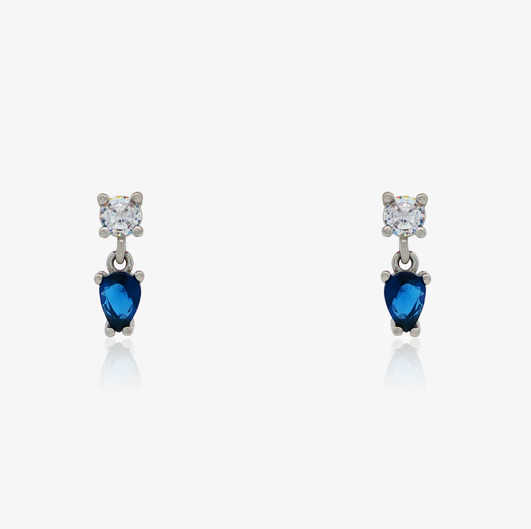 Pedientes Lágrima azul