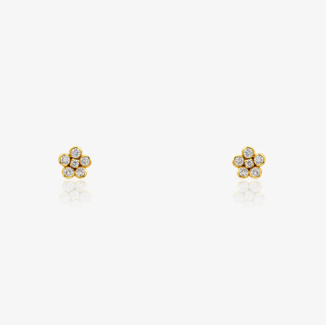 Pendientes Piedras Flor