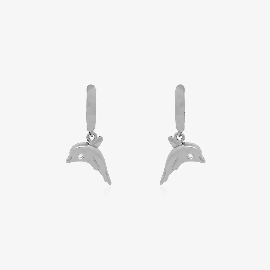 Pendientes Aro Delfín Colgante