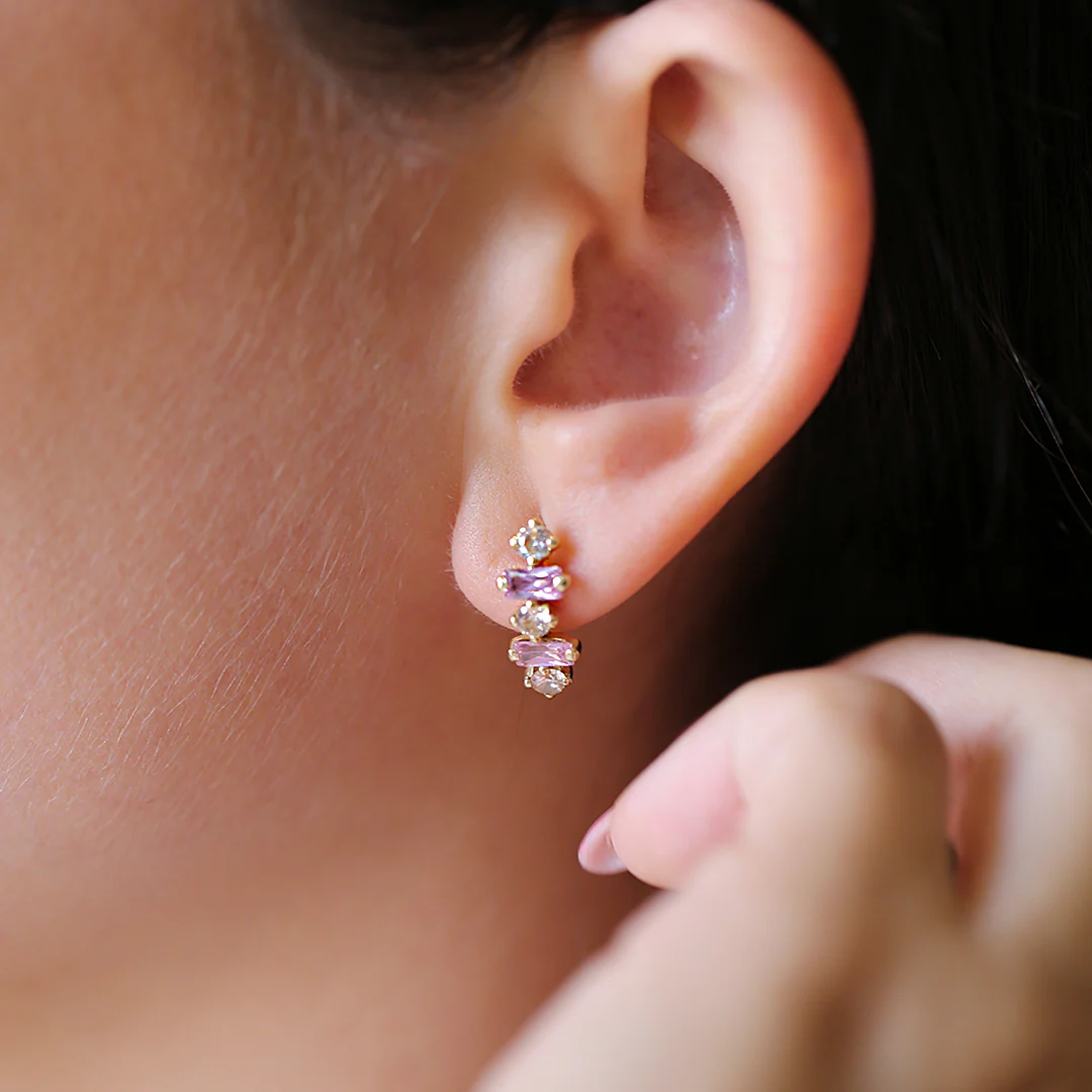 Pendientes Ballestilla Circonitas - Image 2
