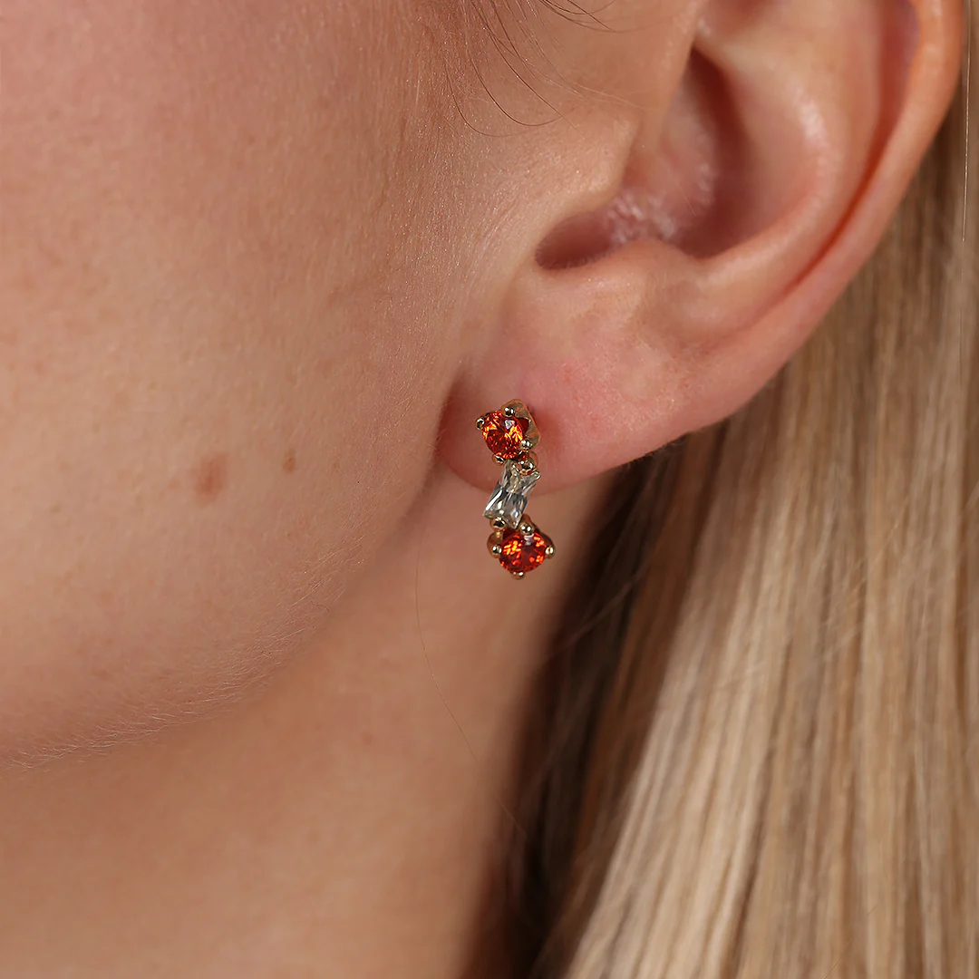 Pendientes Ballestilla Piedras - Image 2