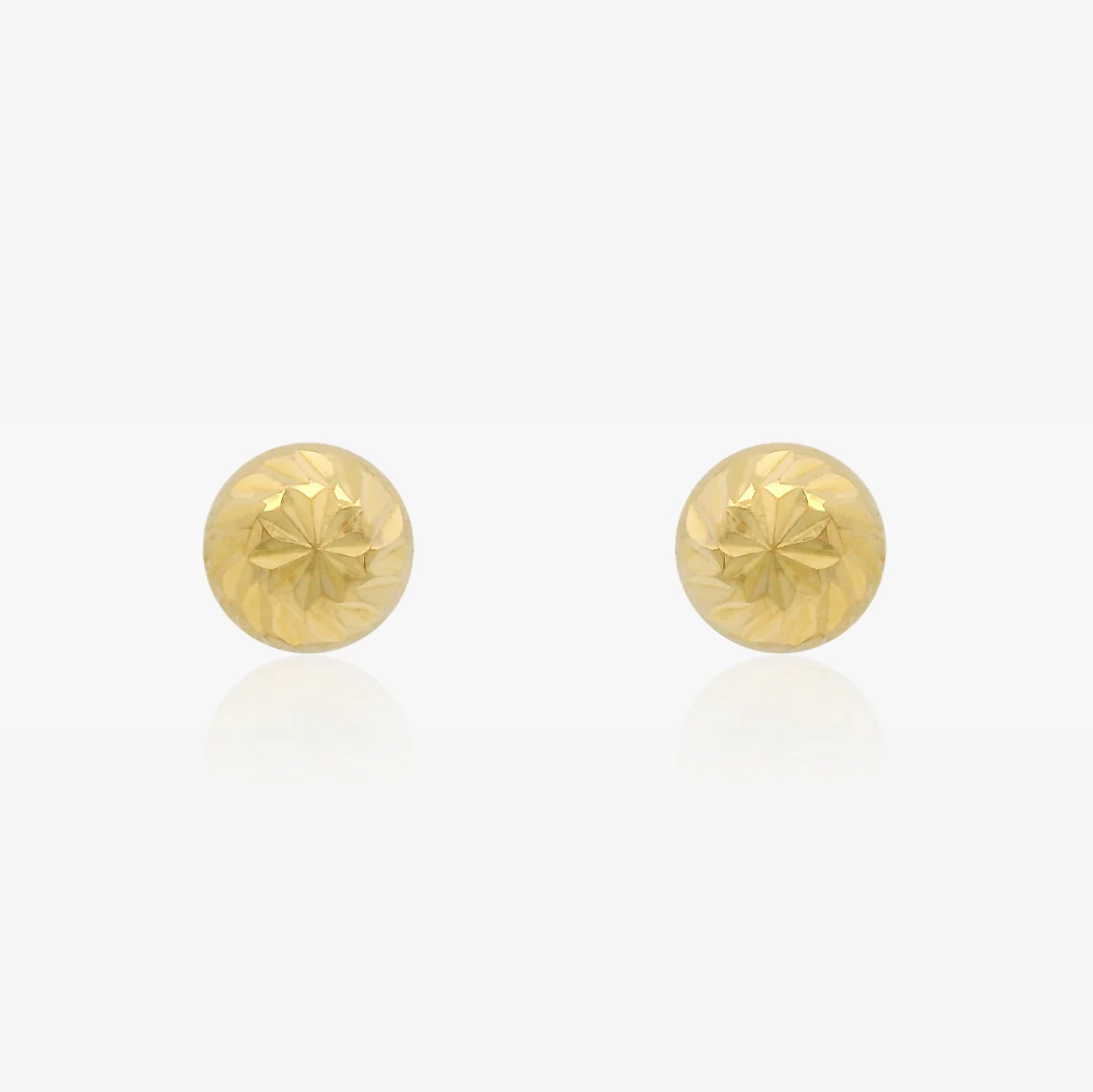 Pendientes bolas tallados