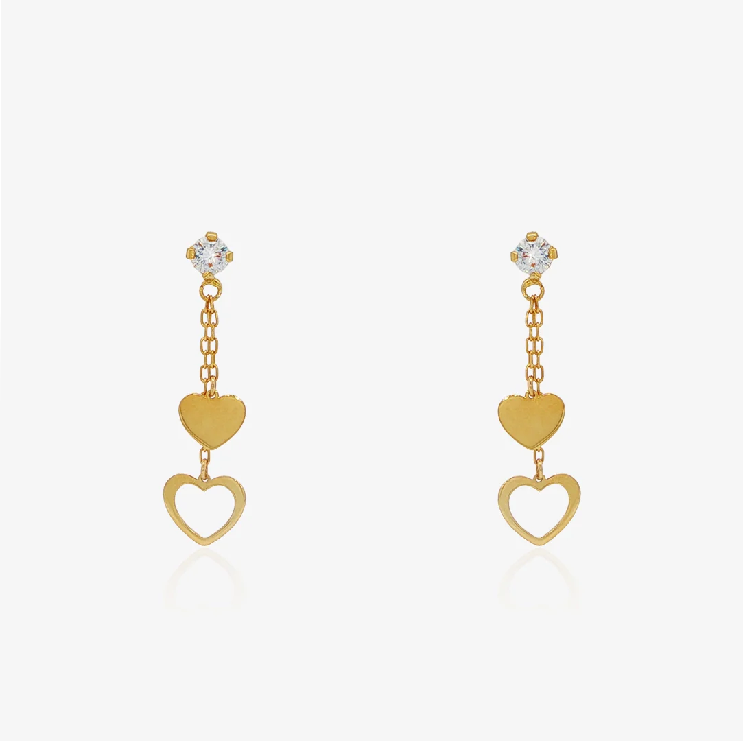 Pendientes Cadena Corazones