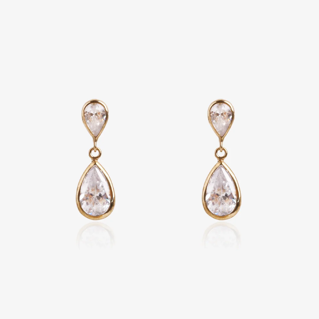 Pendientes circonitas gotas