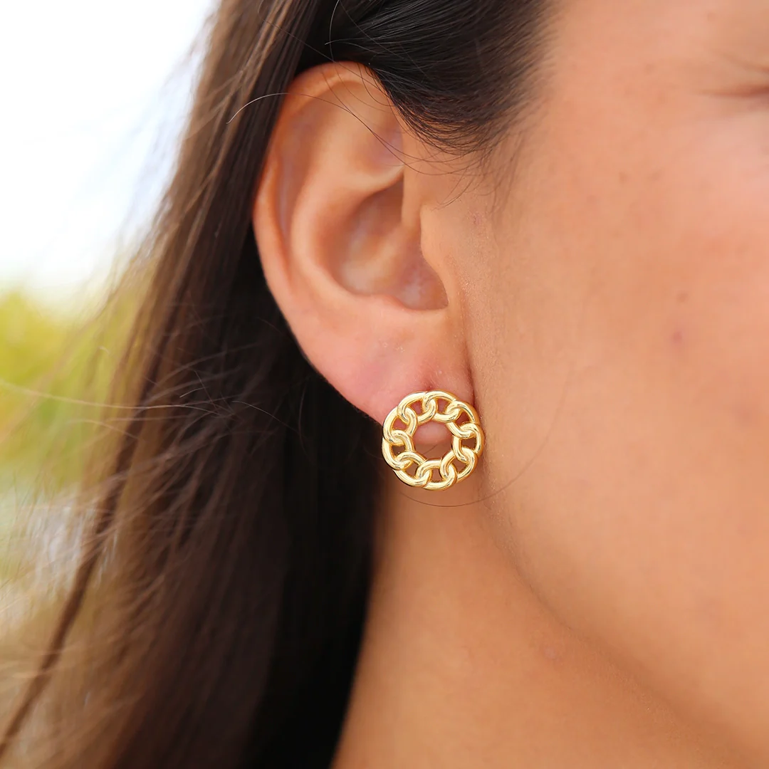 Pendientes Circulo Calado - Image 4