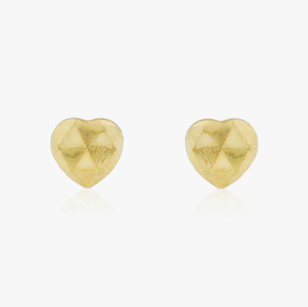 Pendientes Corazon Tallado