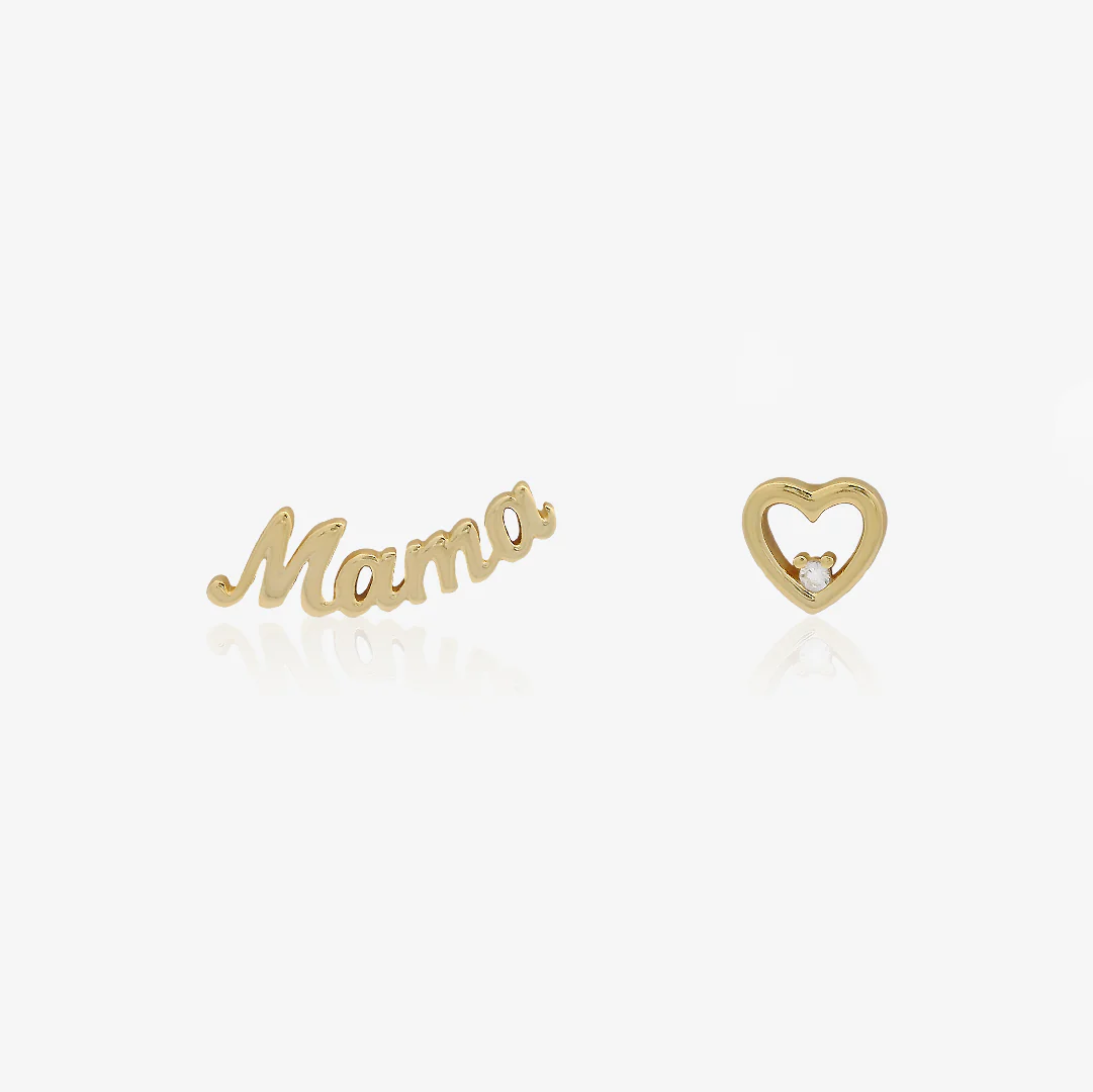 Pendientes Duo Corazón Mama - Image 2