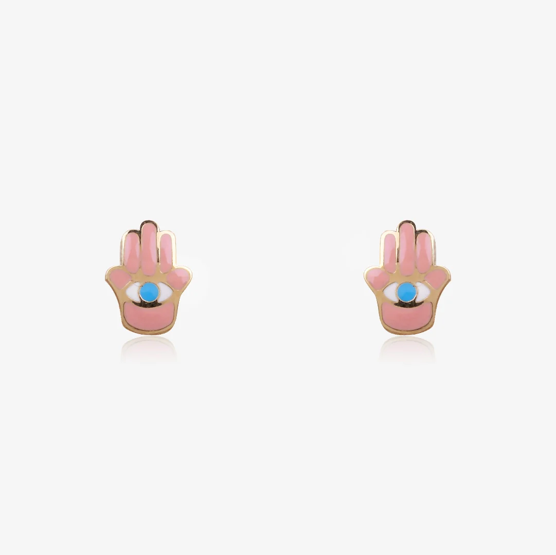 Pendientes Esmalte Mano Ojo