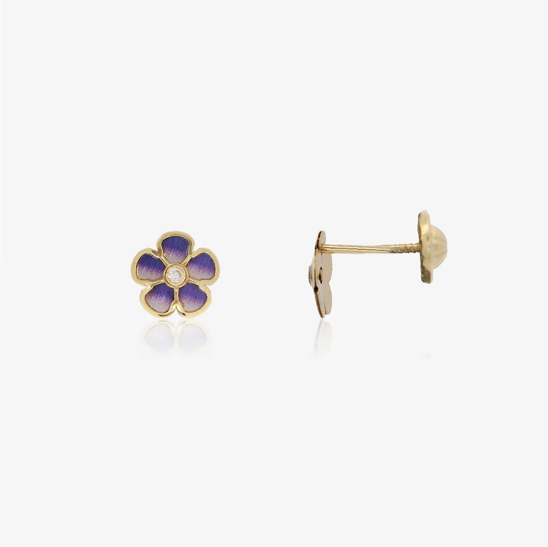 Pendientes Esmalte Violeta - Image 2