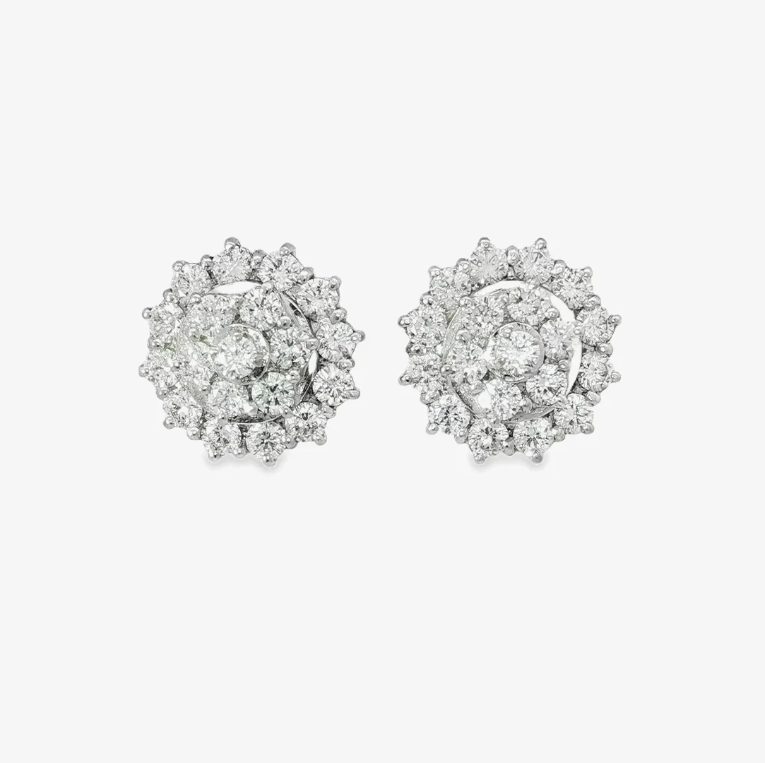 Pendientes flor triple
