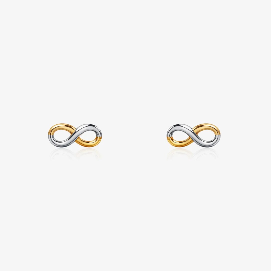 Pendientes Infinito bicolor