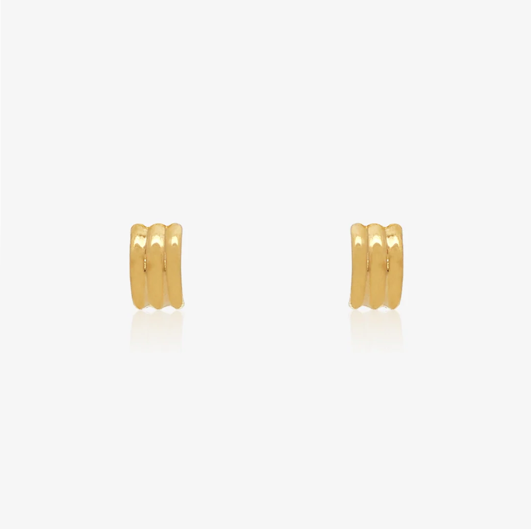 Pendientes Media Caña triple