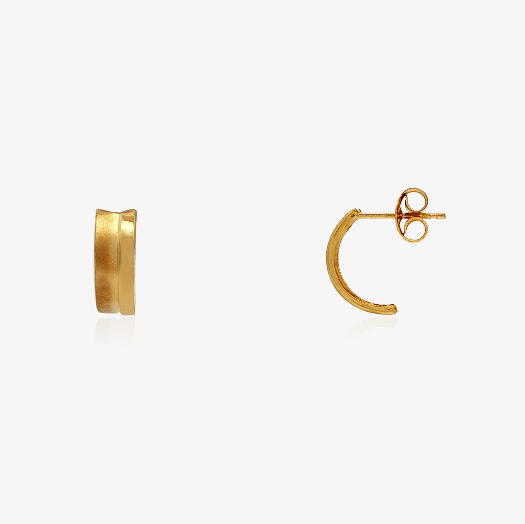 Pendientes Medio Aro Bandas - Image 2