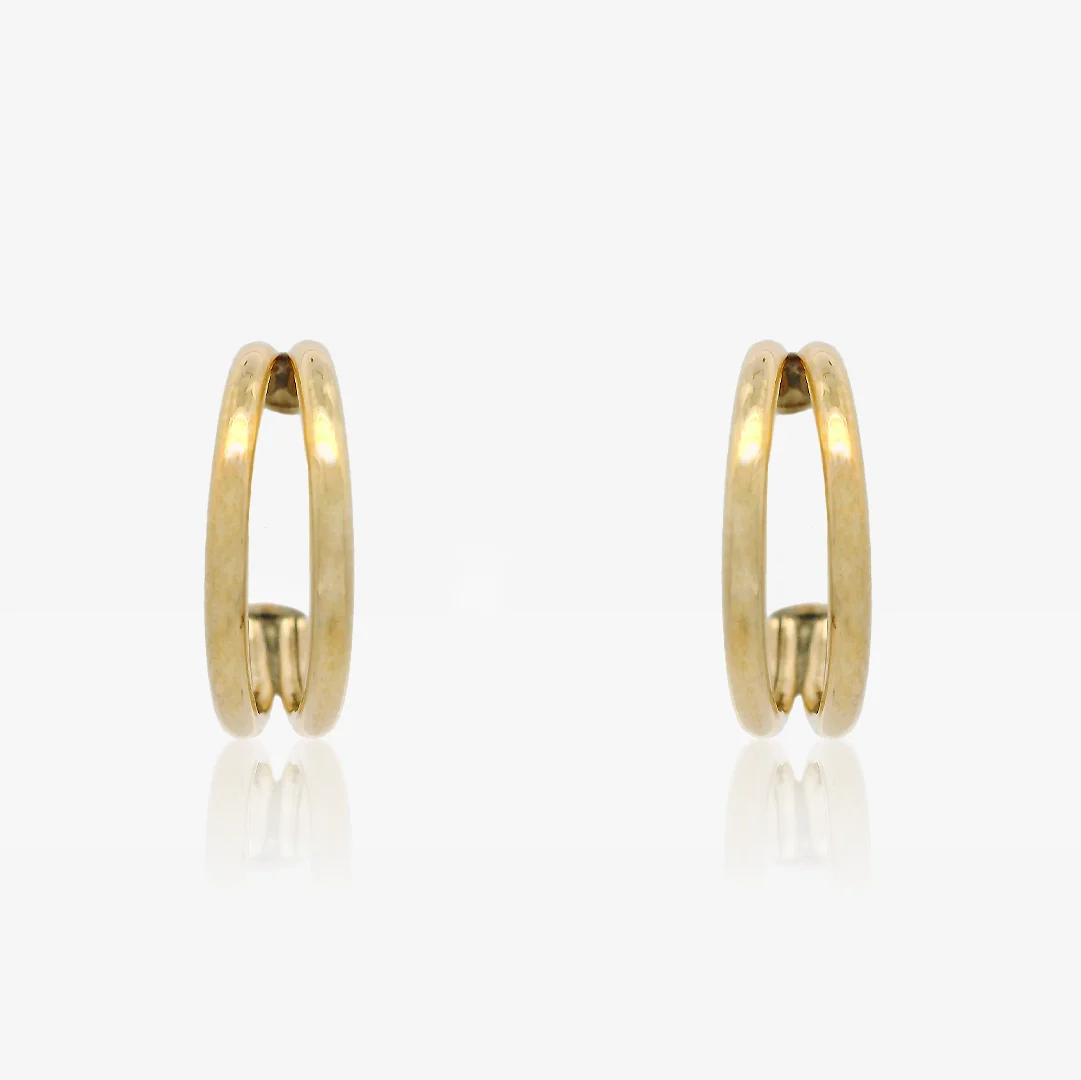 Pendientes Medio Aro Doble