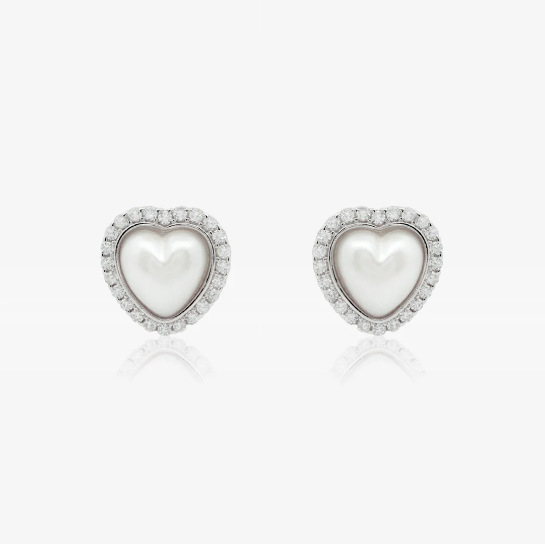 Pendientes Perlas Corazón
