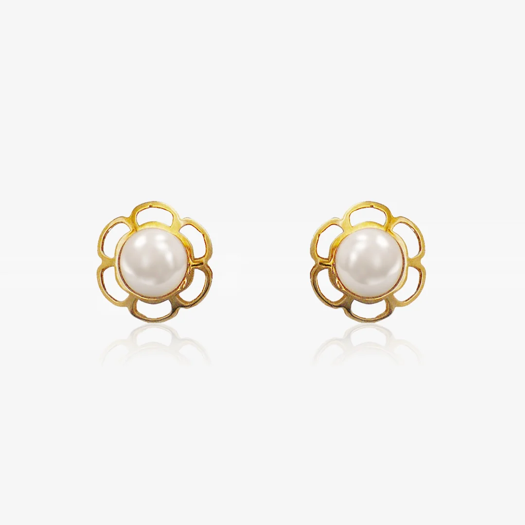 Pendientes Perlas Flor