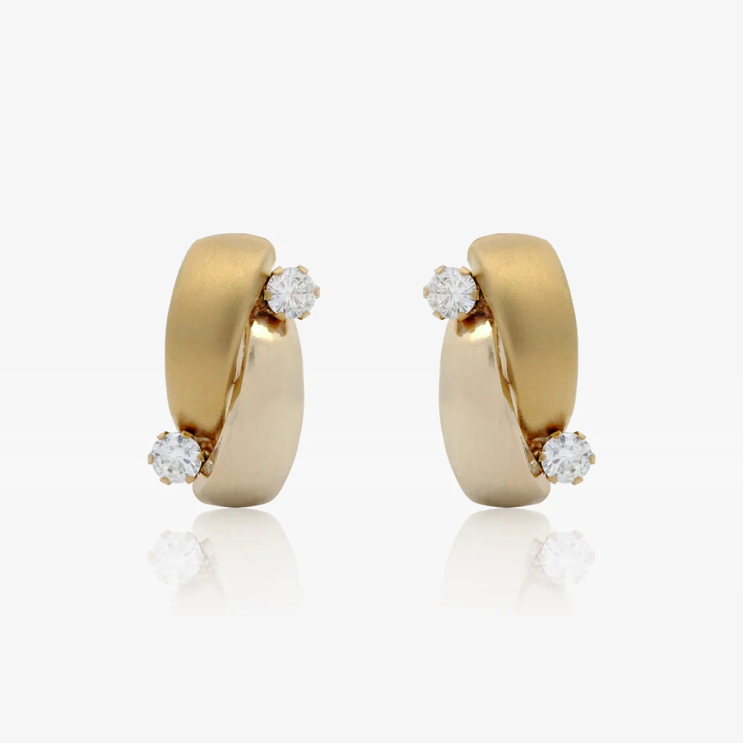 Pendientes Piedras Doble Banda